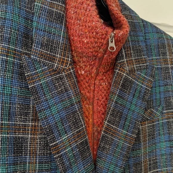 $298 Veronica Beard Lynn Alpaca wool Dickey Jacket Blazer insert rust multi - Picture 11 of 15